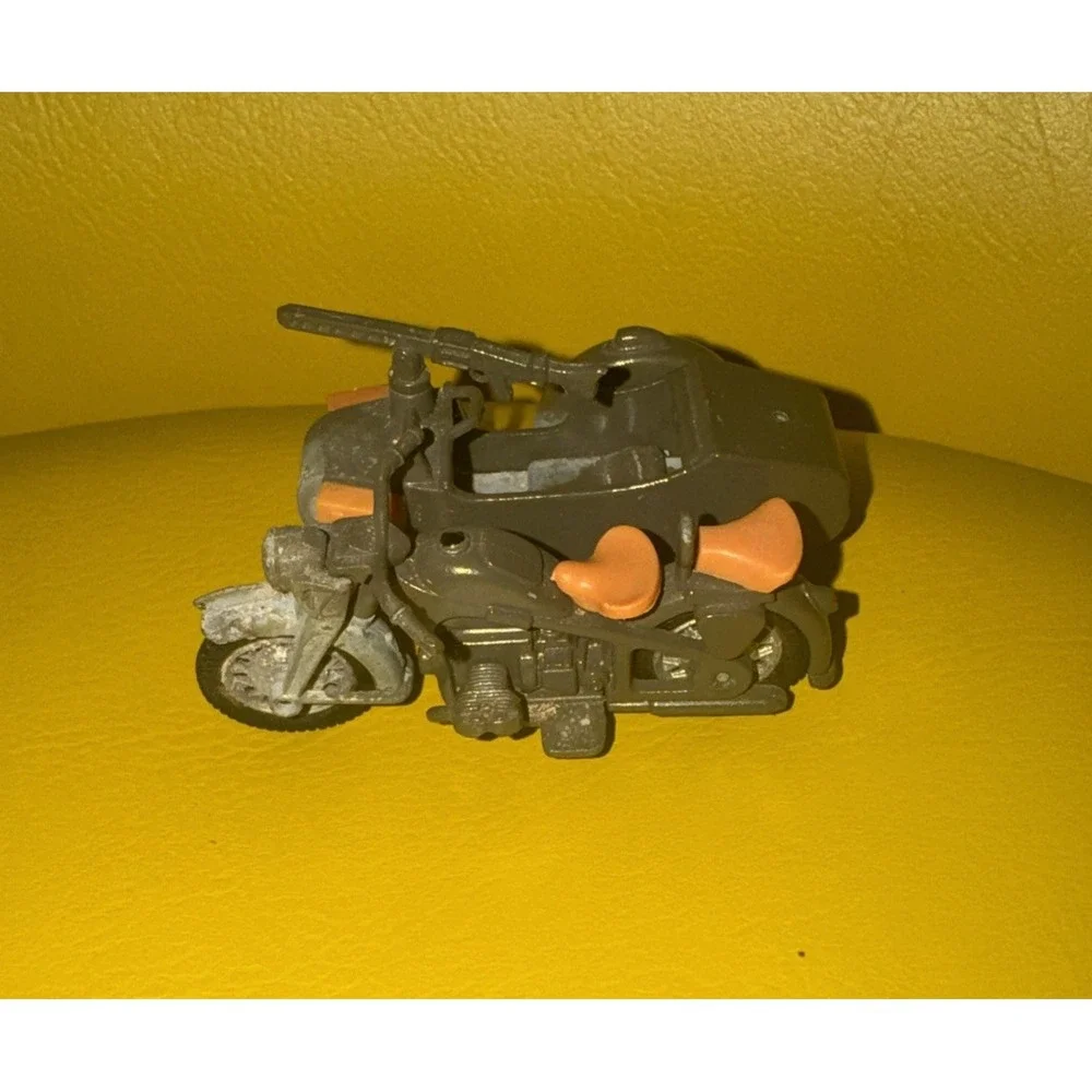 Vintage Britains Ltd Die-Cast German BMW Motorcycle w/sidecar War READ